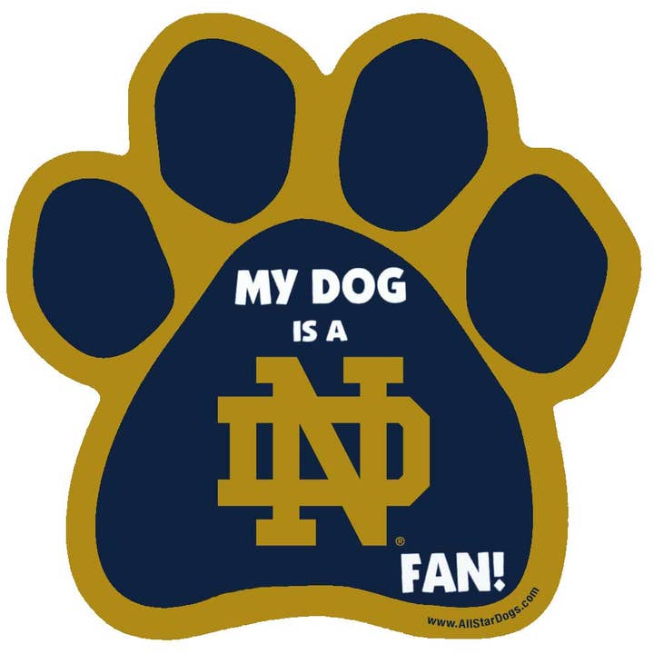 University of Notre Dame - Paw Car Magnet for wholesale by All Star Dogs