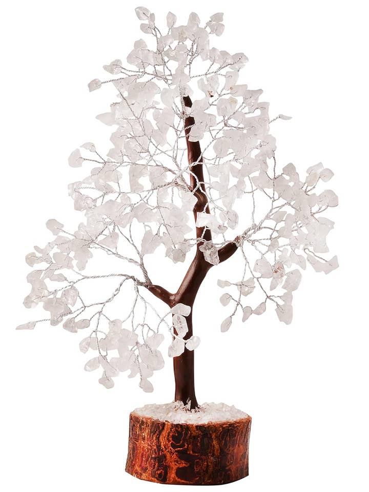 Clear Quartz Gemstone Tree (300 chips) for wholesale by AmazeU