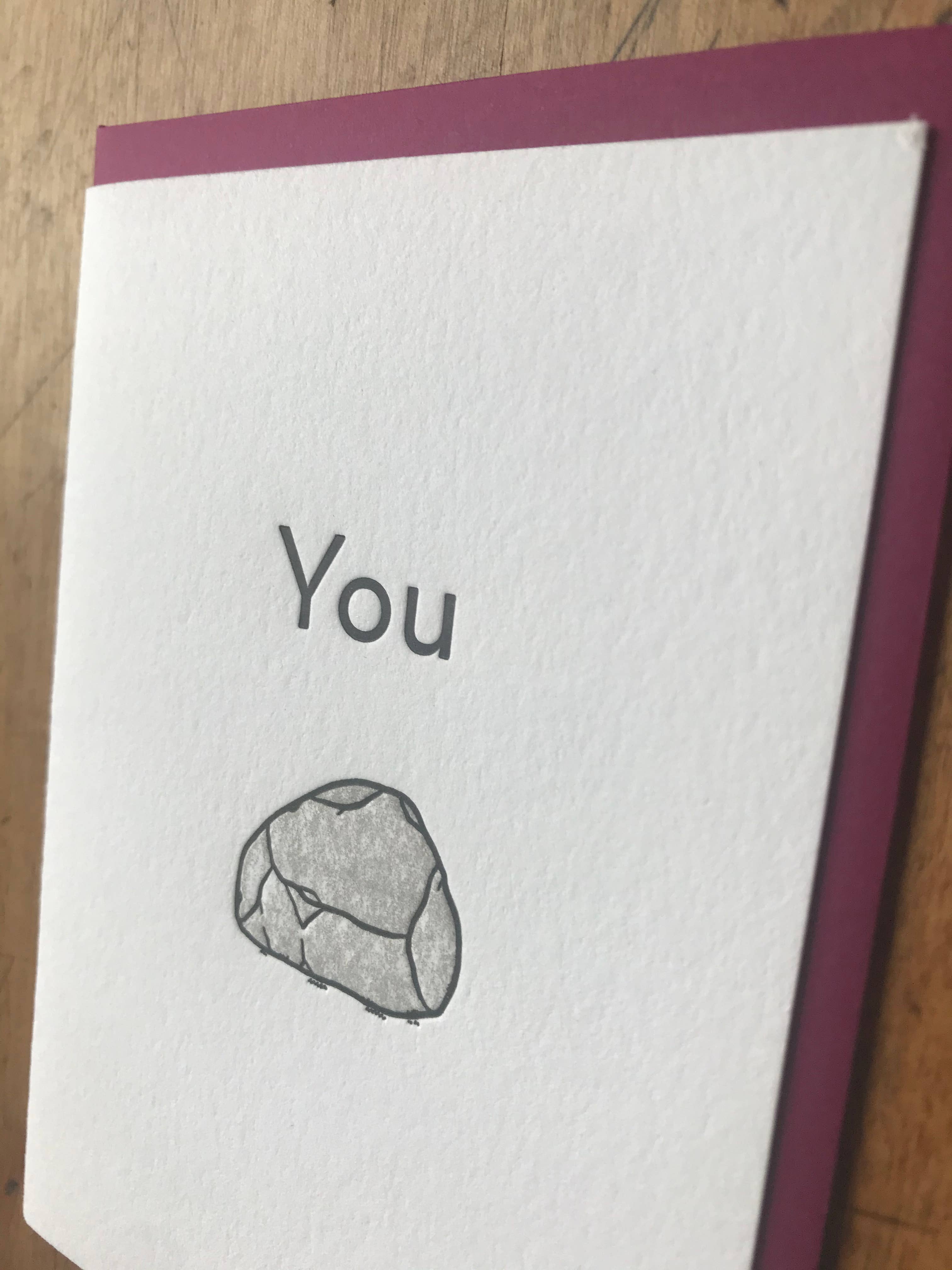 Letterpress PDX - Wholesale Everyday Greeting Card - You Rock Greeting Card - Box of 61