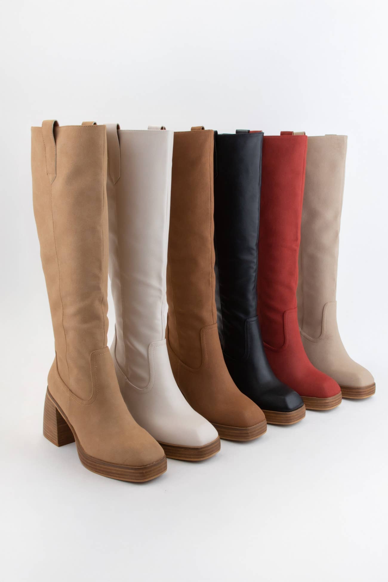 CCOCCI - Wholesale Boots - Women's - ALYSSA CHUNKY PLATFORM HEEL SLIM FIT TALL BOOTS16