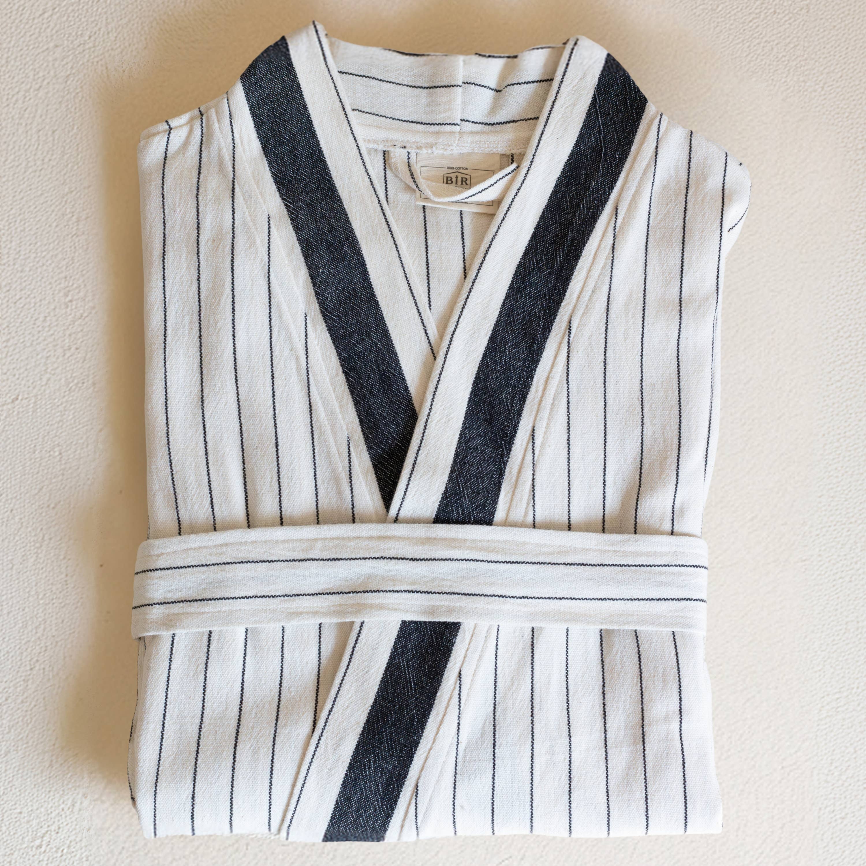 Vivamaison - Vendita all'ingrosso Vestaglia - Unisex - Kimono a Righe in Cotone Premium, Comfort Leggero15