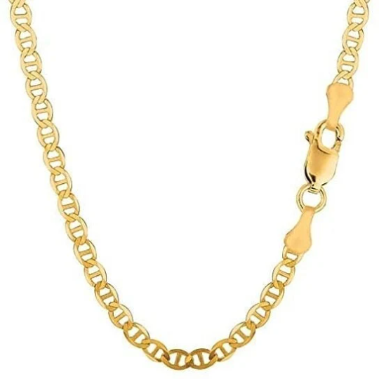 Wholesale Flat Mariner/Marina 3MM Chain Necklace Men Women Teens