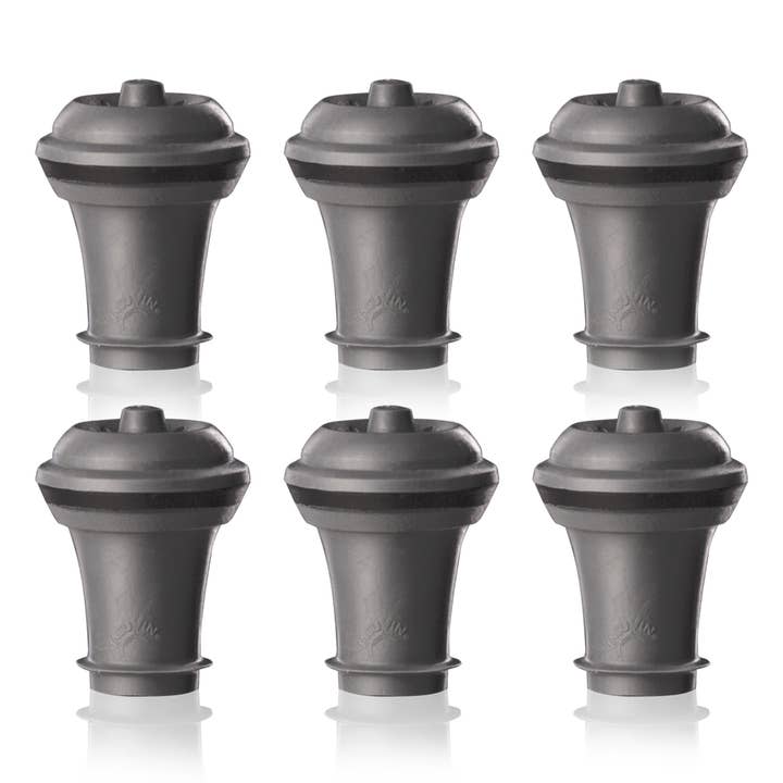 Wine Stoppers Grey 6 for wholesale by Vacu Vin