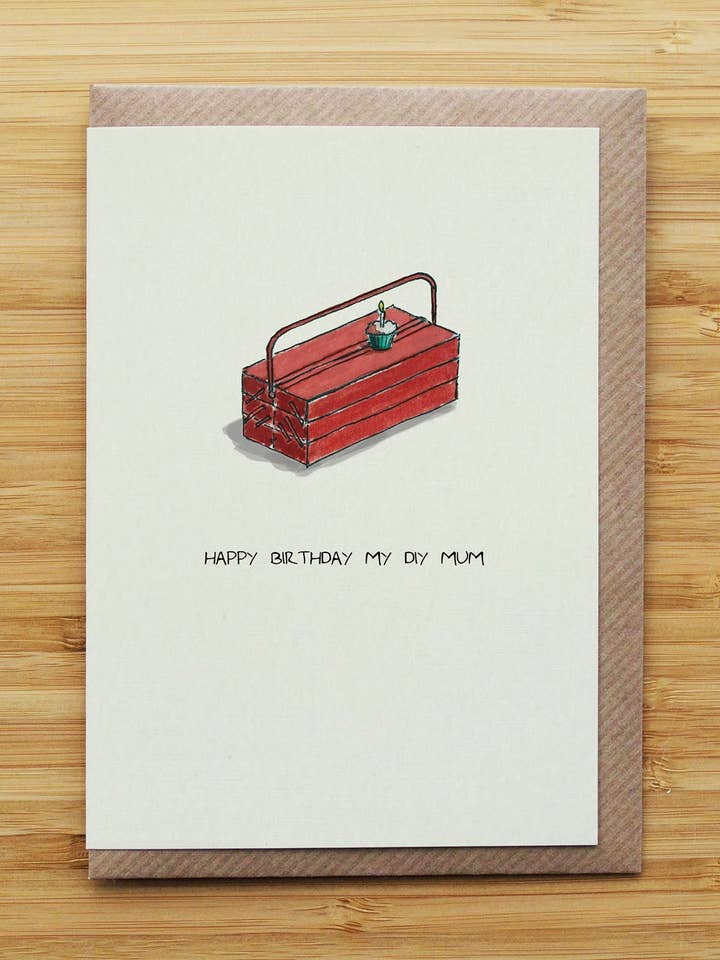 Toolbox Mum Card - Mother's Day - DIY - Recycled Card for wholesale by RossJDesigns