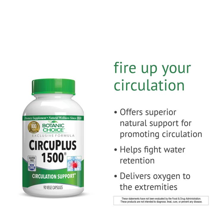 Botanic Choice - Wholesale Voedingssupplement/vitamine - Botanic Choice CircuPlus 1500® - 90 plantaardige capsules2