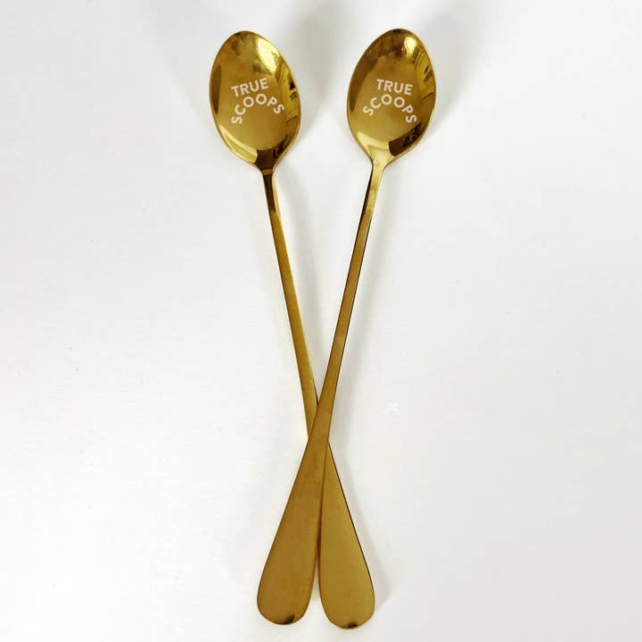 True Scoops Gold Ice Cream Spoons (2 pack) for wholesale by True Scoops