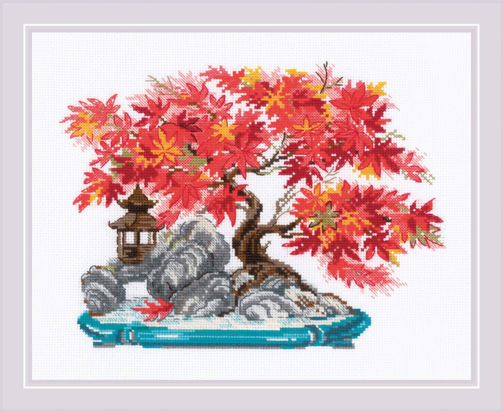 RIOLIS - Wholesale Embroidery/Cross Stitch Supplies - Cross Stitch Kit From Riolis 2044 Autumn Bonsai0