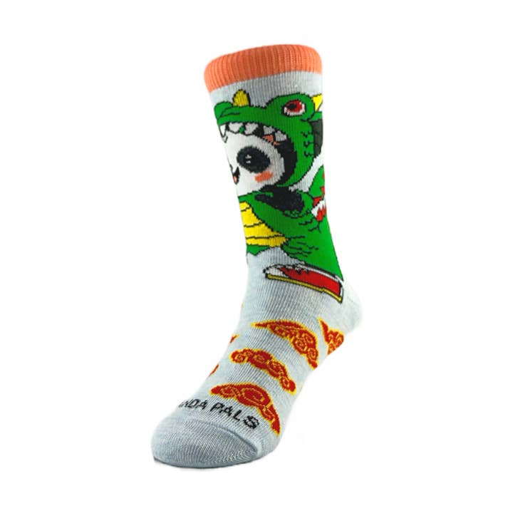 Sock Panda – Engroshandel Strømper - Børn – Panda Wearing Dragon kostume sokker til børn (3-7 år)