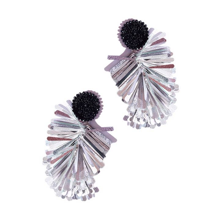 Boucles d'oreilles franges en argent pour la vente par Simitri