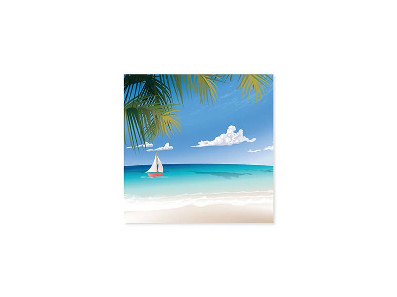 Up With Paper - Wholesale Everyday Greeting Card - Tropical Beach Chair Mini Pop-Up Card1