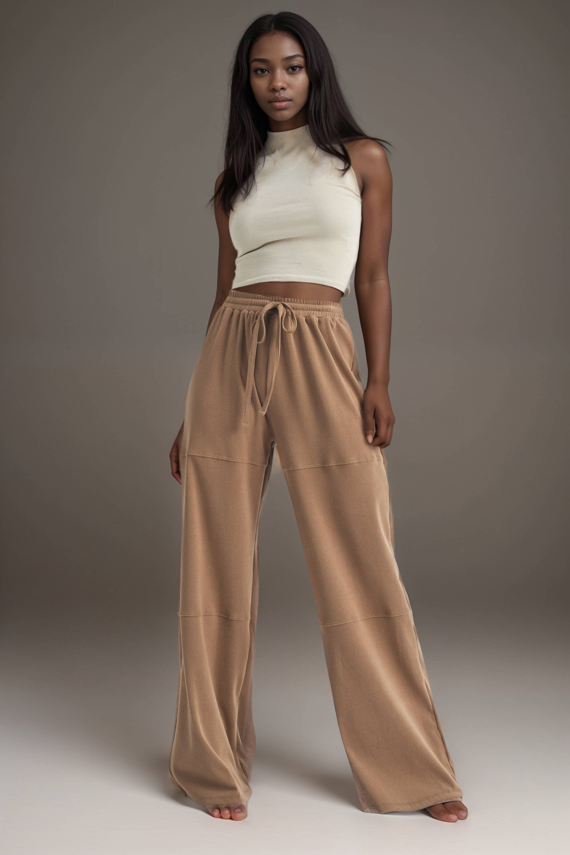 5besties inc - Wholesale Pants - Women's - ELASTIC WAIST WIDE-LEG PANTS.3