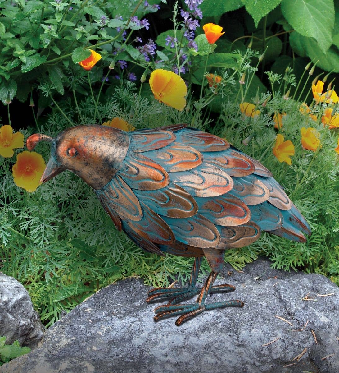 Regal Art & Gift - Wholesale Outdoor Ornament/Decor - Patina Quail - Down2