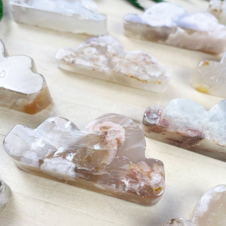 Ewelina Pas Jewelry - Wholesale Spiritual Stone/Crystal - Flower Agate Cloud Carving4