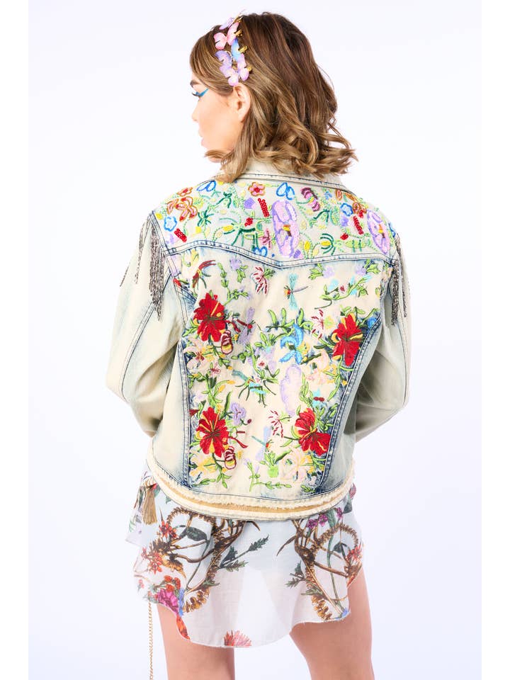 Country Queen Embellished Denim Jacket for wholesale on Faire6
