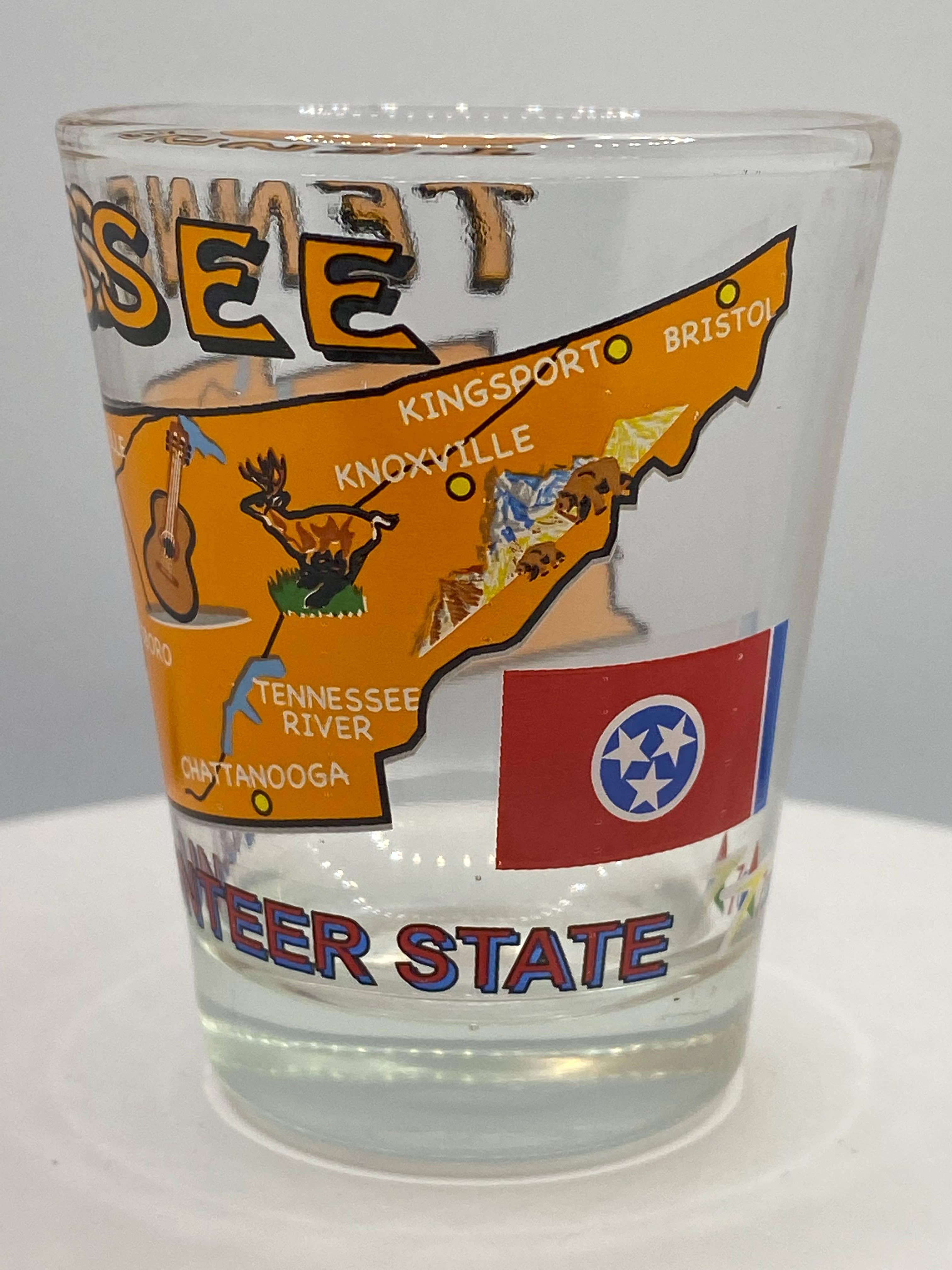 7 Star - Wholesale Shot Glass - TENNESSEE State Shot Glass 2 oz3