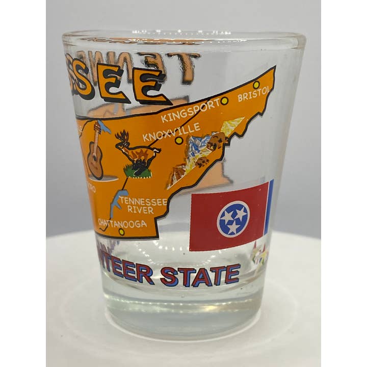 7 Star - Wholesale Shot Glass - TENNESSEE State Shot Glass 2 oz3