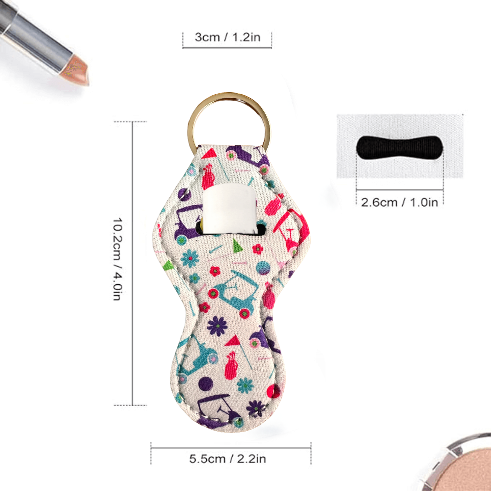 Born to Rally – wholesale Keychain – Women's – Golf Ball Chapstick Holder Keychain1