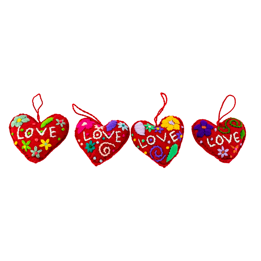 Lumily - Wholesale Ornament - Love Heart Embroidered Handmade Ornament - Mexico4