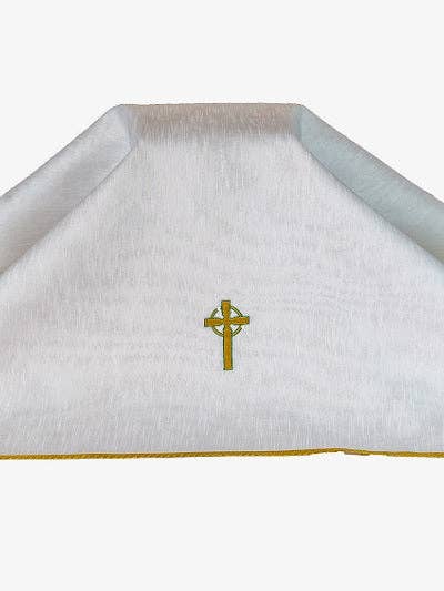 Couvercle d'urne - Croix celtique brodée avec passepoil -URN-C2115 pour la vente par mds