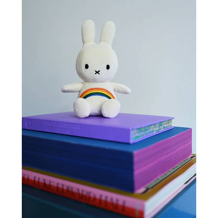 VICI Brands: Premier Design Kids Goods 🌍 - Wholesale Stuffed/Plush Toy - Kids & Baby - Plush MIFFY Rainbow Offwhite 7"4