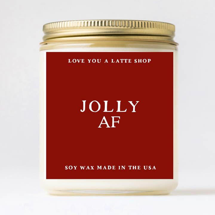 Love You a Latte Shop – Vela em jarro/copo por atacado – Vela de vidro Christmas Jolly AF 2 TAMANHOS 0