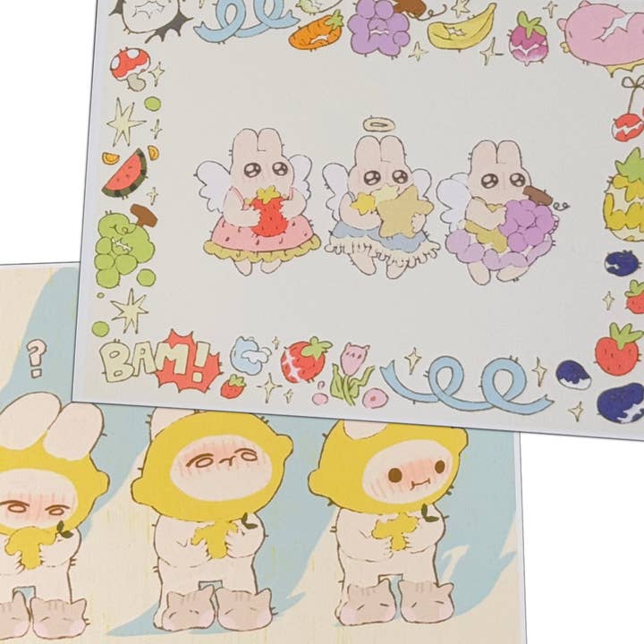Milki Tea Studios - Wholesale Art Print - Fruit Bunni Prints1