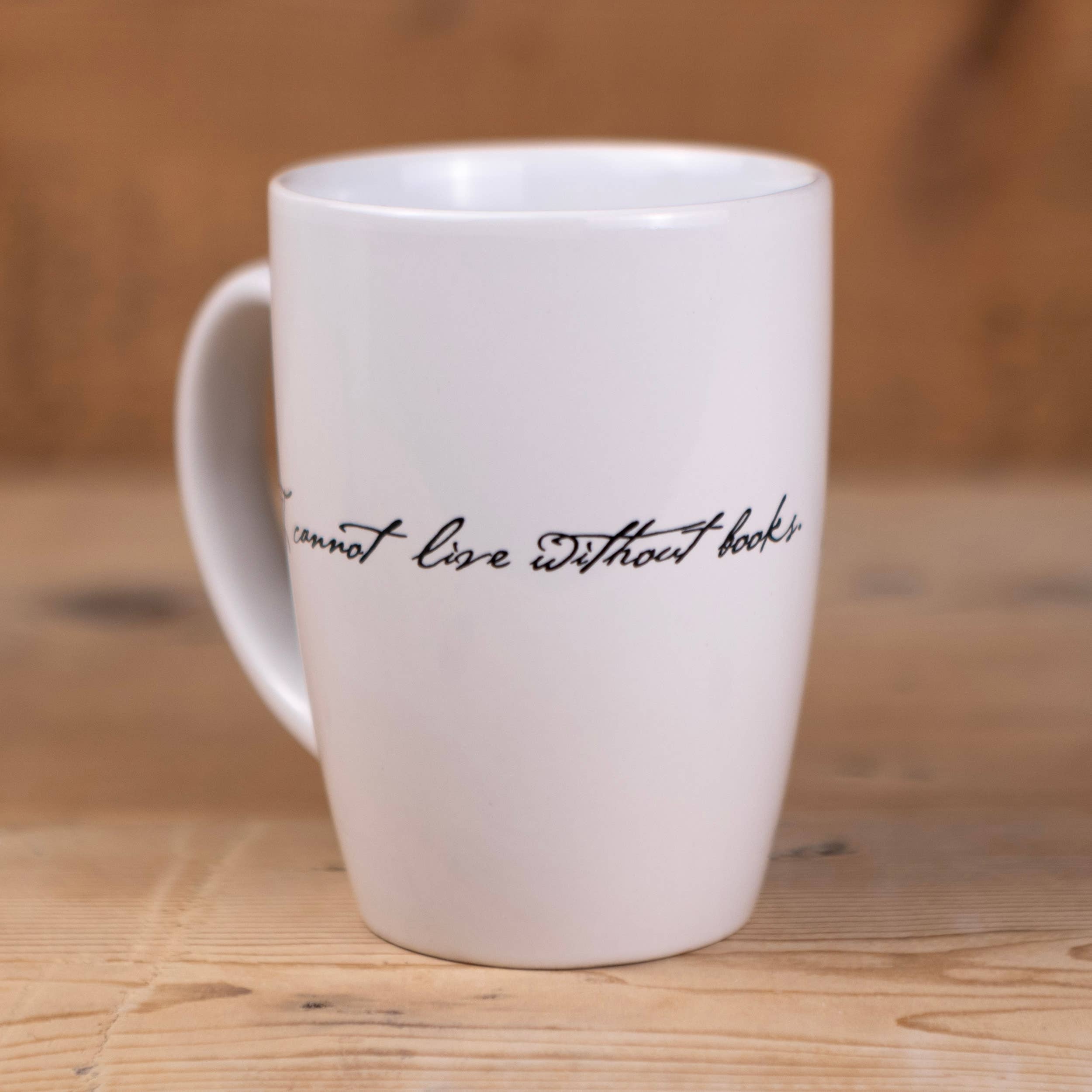 Liberty & Co. - Vente Tasse à café - Mug « Je ne peux pas vivre sans livres » de Thomas Jefferson3