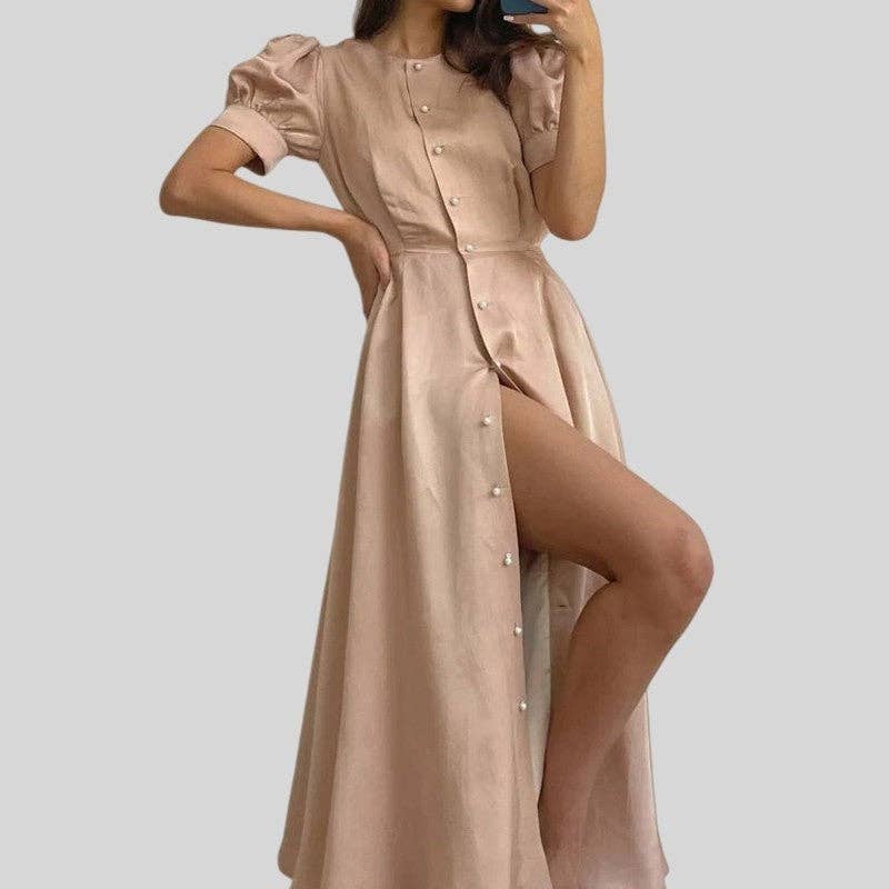 Champagne Short Sleeve Cardigan Dress for wholesale on Faire4