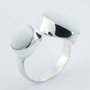 White Hydro Quartz 925 Silver Ring Elegant Quartz Jewelry for wholesale by So... Silver Jewelry