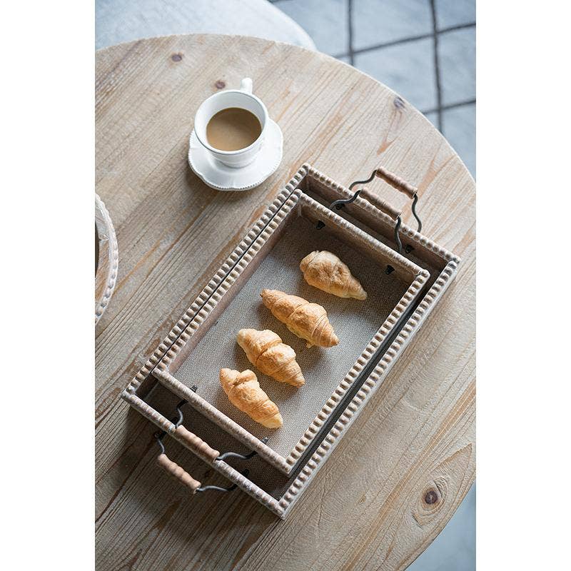 A&B Home Group Inc. - Wholesale Decorative Tray - S/2 Decorative Tray L:19.5x10x3.5" S:16x8.5x3"5