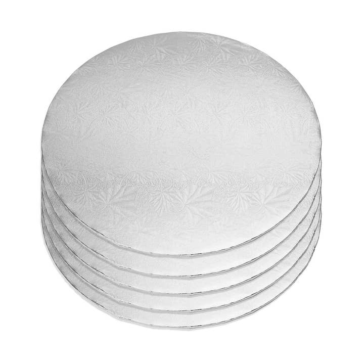 Filigree Round Cake Board 10" - Set of 5 - Silver for wholesale by Portofino International Trading, USA
