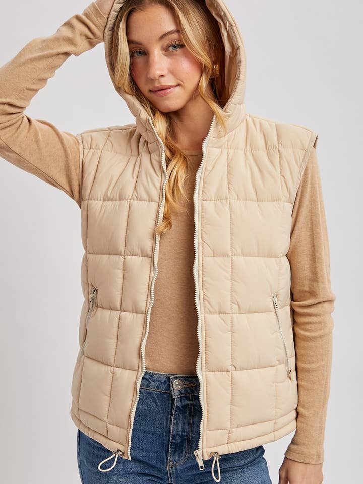 Bluivy – Colete - Mulher por atacado – COLETE COM CAPUZ COM ZÍPER6