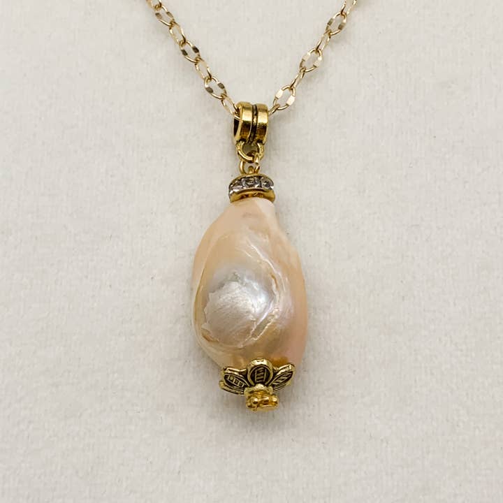PETITE BAROQUE PEARL NECKLACE for wholesale by Olivia Grace Jewelry