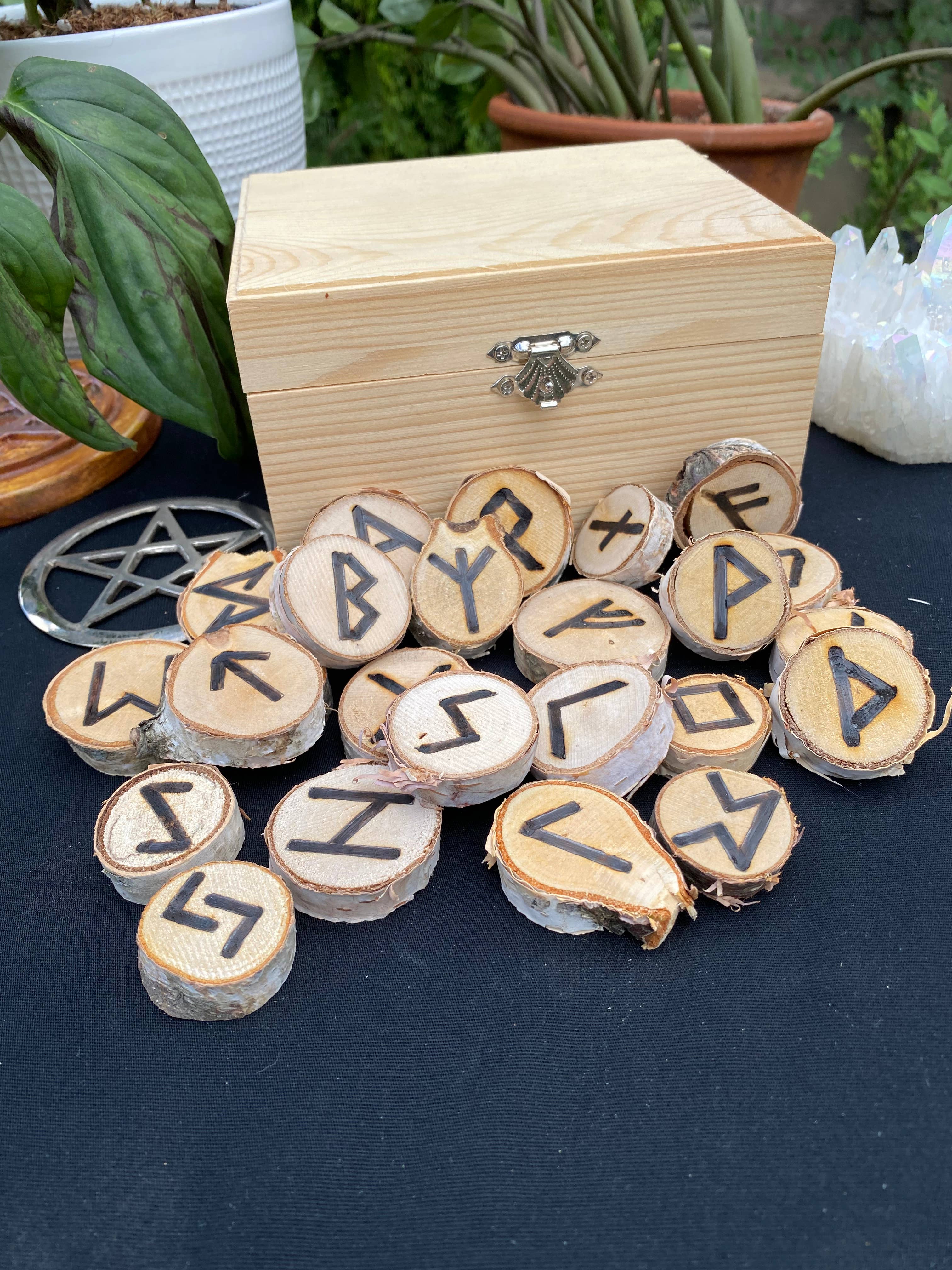 You Are Uniquely Magic - Wholesale Meditation Supplies - Elder Futhark Runes. Hand Drawn And Hand Burned w/ Box6