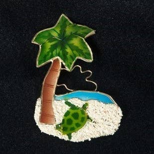 TURTLE CAPIZ MAGNET for wholesale by Darlene's Shells