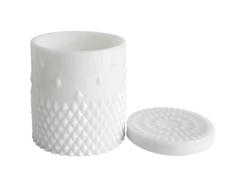 Antwerp Luxury candle supplies – Engroshandel Krukke – Rockstud Glasbeholder – Mat Sort – 320 ml1