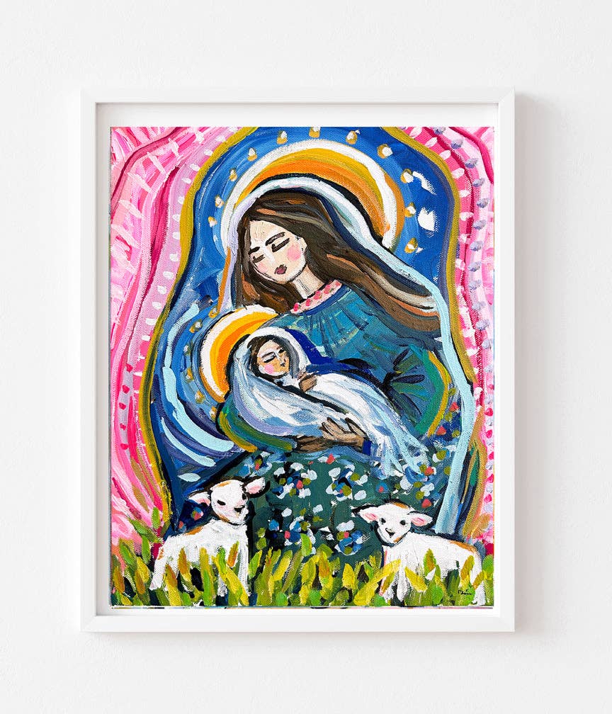Maren Devine Art - Wholesale Art Print - "Blue Madonna" Print on Paper6