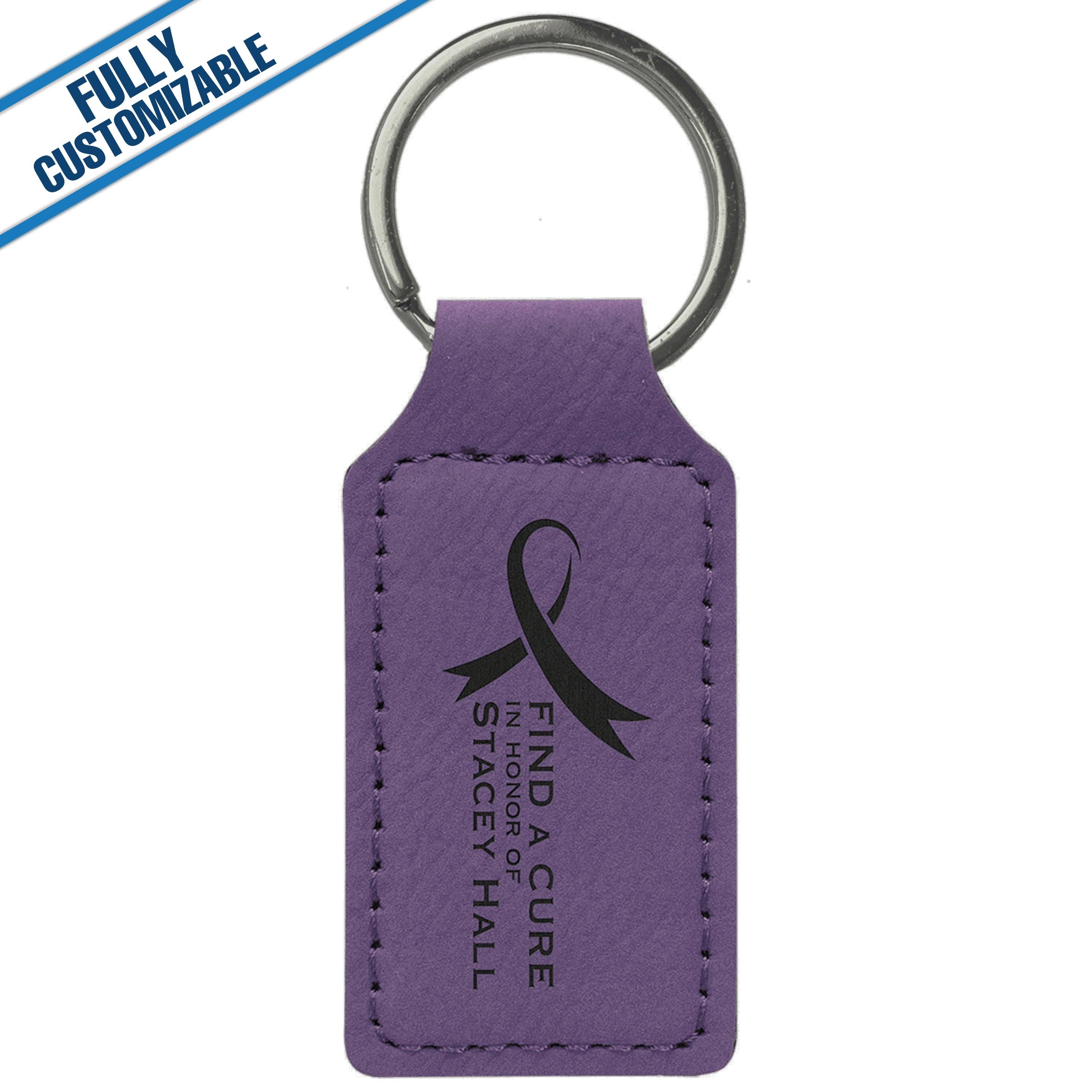 GiftWorksPlus - Vente Porte-clés – unisexe - Porte-clés rectangulaire en similicuir gravé - Entièrement personnalisable16