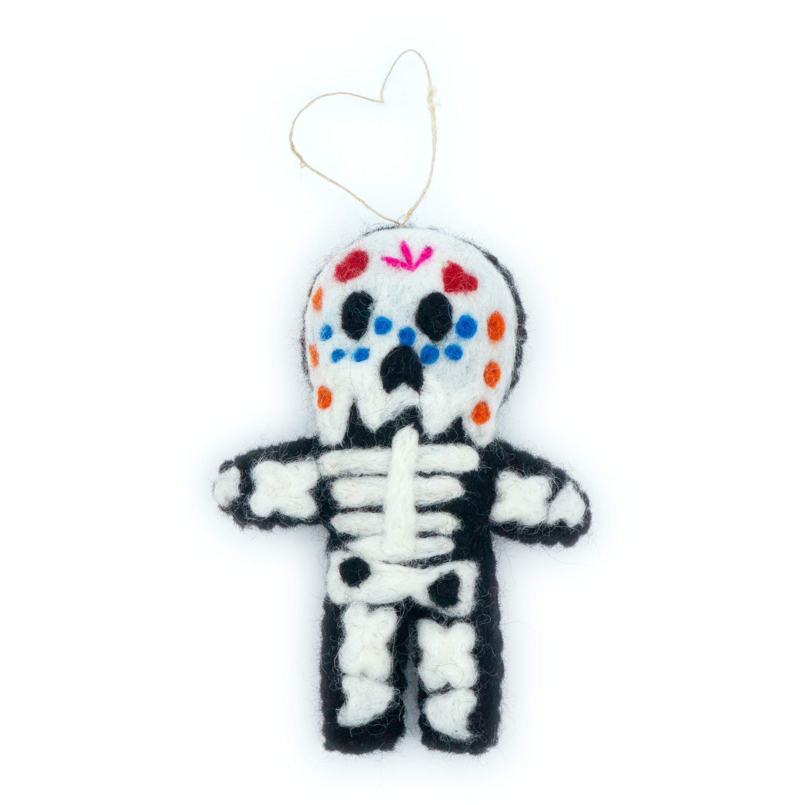 Friendsheep - Wholesale Ornament - Miguel The Skeleton Eco Wool Ornament0