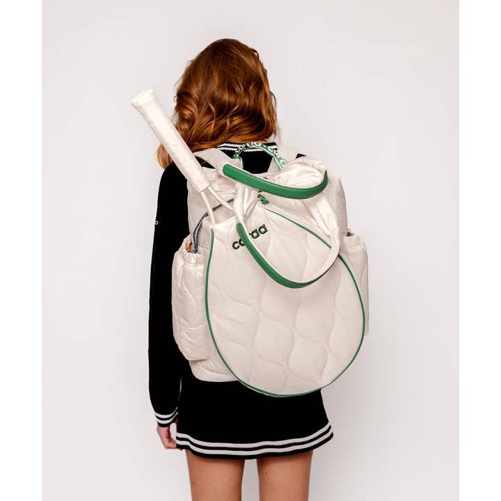 Caraa - Wholesale Sports Bag - Unisex - Tennis Quilted Backpack Tote in Ivory11
