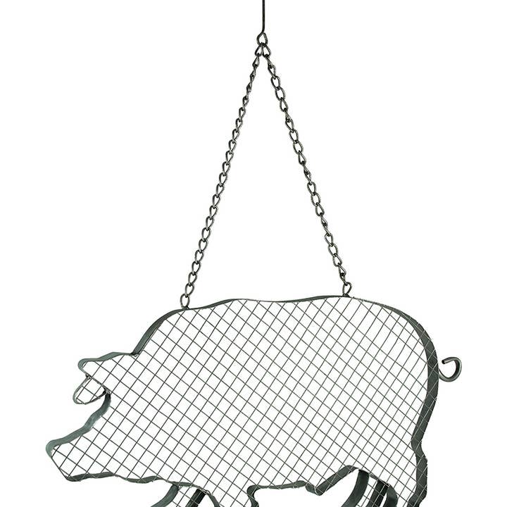 Metal And Mesh Wire Hanging Pig Farmhouse Decor for wholesale by Things2Die4