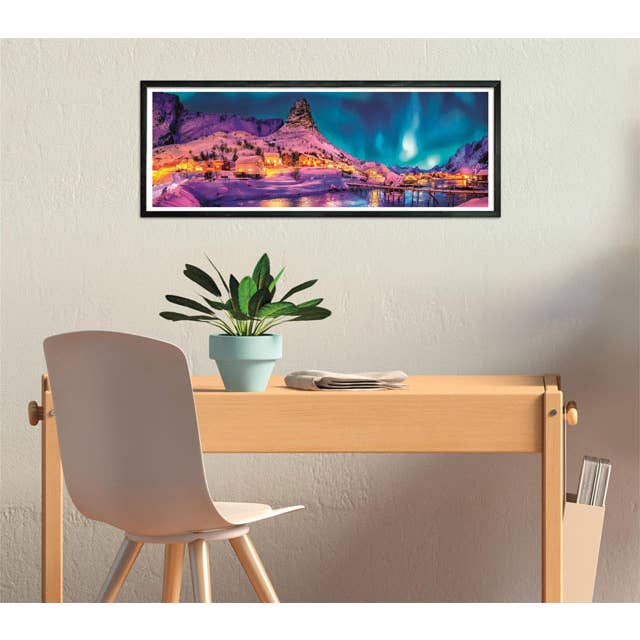 Creative Toy Company - Wholesale Puzzle - Adult - Colorful Night Over Lofoten,1000 Pc Pano (No Shrink Wrap)1