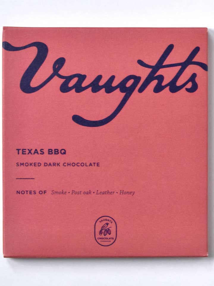 Texas BBQ - Smoked Dark Chocolate for wholesale by Vaughts Chocolate