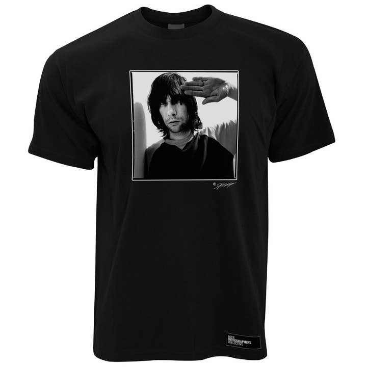 Bobby Gillespie, Primal Scream, 2009 (AC) Men's T-Shirt. for wholesale by Rock Photographers Collective