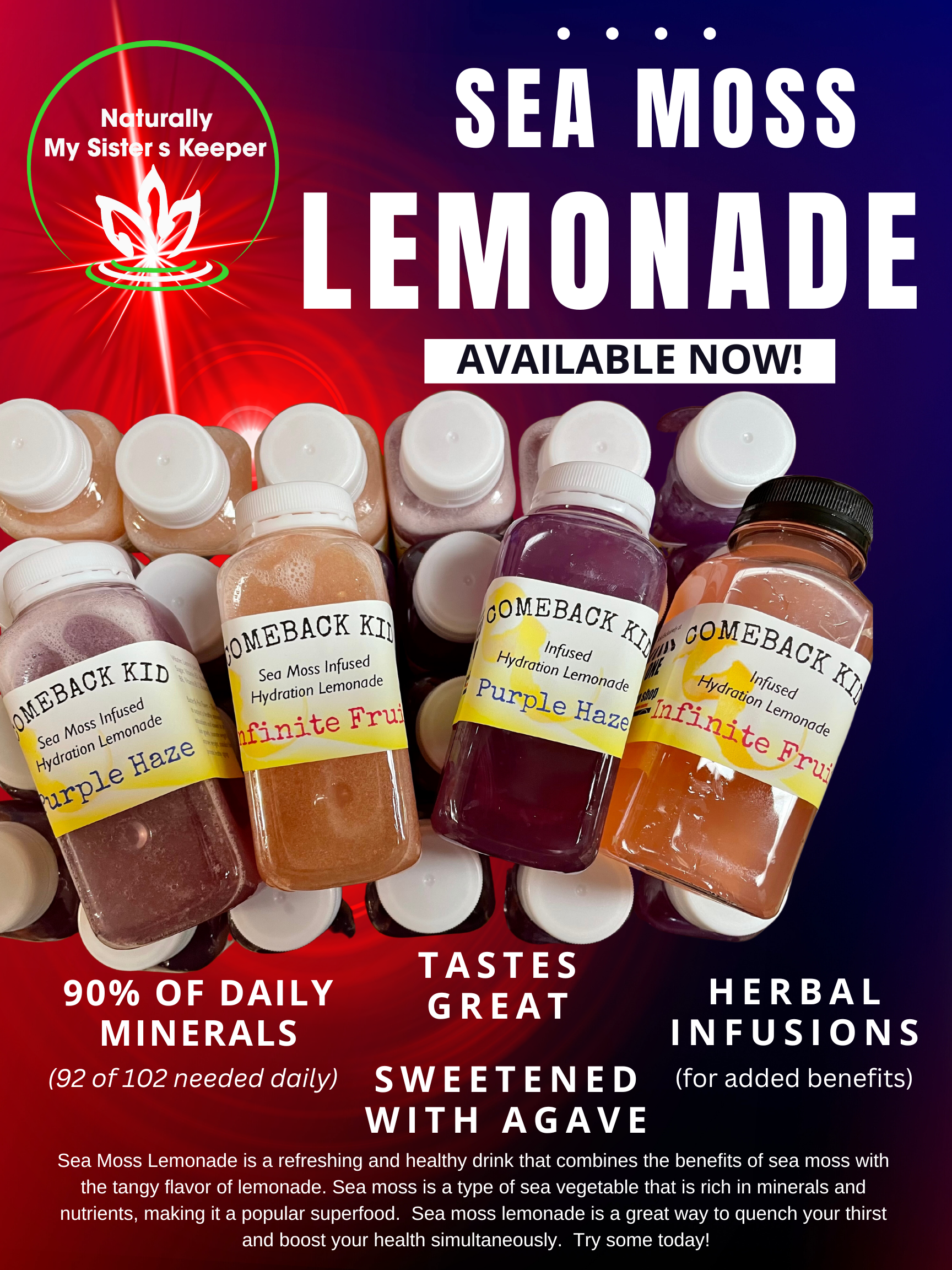 Naturally My Sister’s Keeper - Wholesale Wellness Juice/Tonic - Sea Moss Infused Hydration Lemonade4