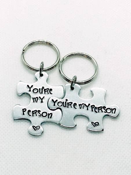 Christmas gifts for couples, You're my person keychain set for wholesale by Me and My Sweet Pea