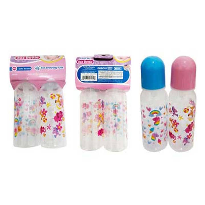 Baby Bottle 8Oz 2Pc;Yellow Hang 24601 for wholesale by Deluxe Import Trading