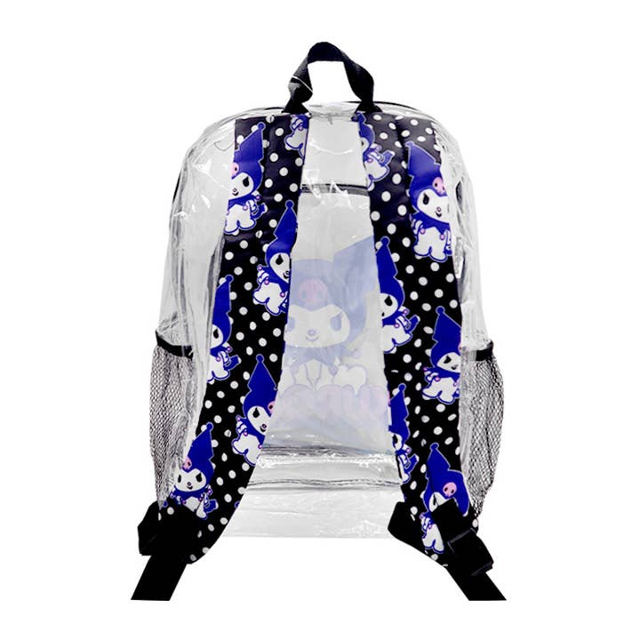 PINEAPPLE Beauty - Wholesale Backpack - Kids - UPD KCLB Sanrio Kuromi 16" Clear Backpack - 1pc