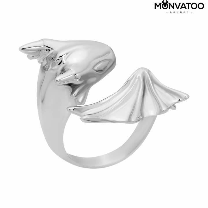Drachenring aus Rhodium für den Großhandel von MONVATOO London