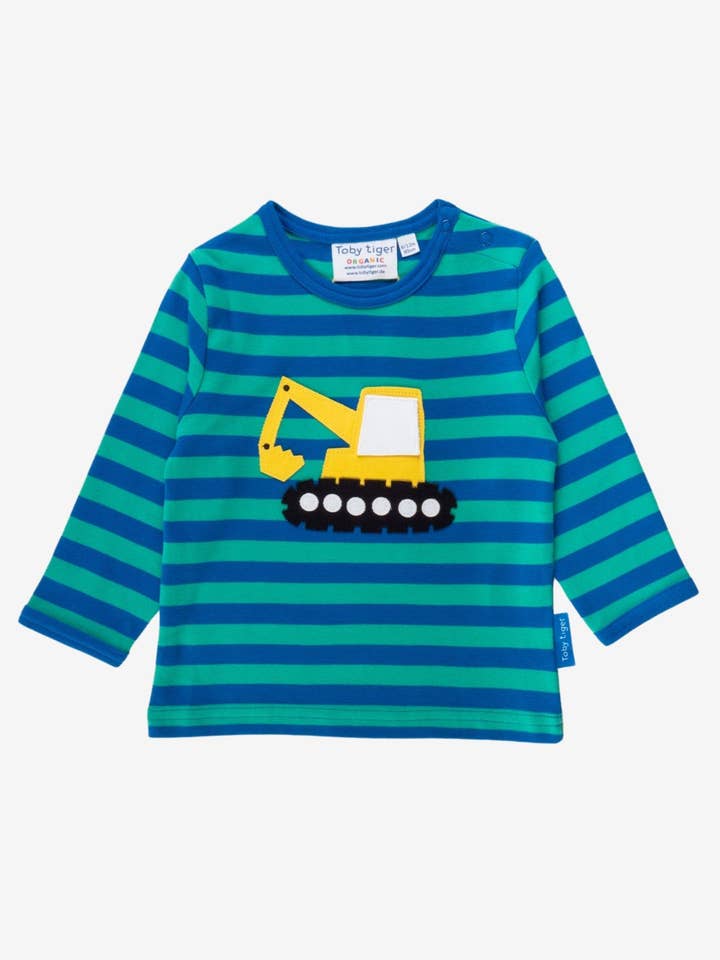 Organic Digger Applique T-Shirt (lift-the-flap) for wholesale by Toby Tiger